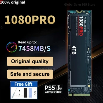 PS5 Izvorni 4 TB Novi 2024 2280 SSD M. 2 nvme 4 TB 1 TB HARD disk PS5 512 GB 1080pro NVME SSD 2280 mm 2 TB HARD disk disco duro za Desktop Laptop
