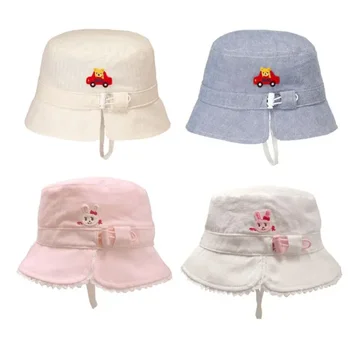 Proljeće-ljeto novi šešir Ribar za dječake i djevojčice, vezene crtani zečica Šešir od Sunca