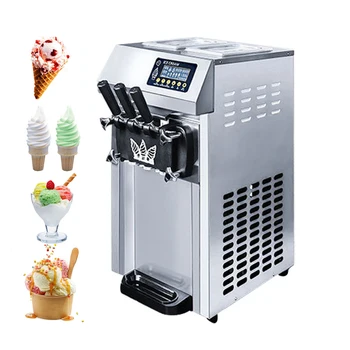 Društvene strojevi za izradu mekog sladoleda, мороженицы od nehrđajućeg čelika, komercijalni sadržaji za zamrzavanje slatke рожков, automat za prodaju hrane