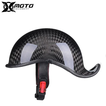 Retro-полушлем, kacige od karbonskih vlakana za motor, kaciga Moto Safety, Мотоциклетное oprema, Zaštićeni kaciga za električni motocikl