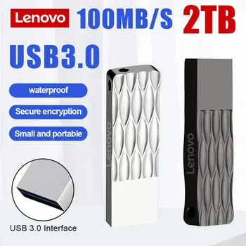 Lenovo Metal USB Flash disk od 2tb USB 3.0 Flash drive Visoke Brzine Prijenosa datoteka 520 Mb /s 1 TB OTG-drive Сверхбольшой Kapaciteta U-disk