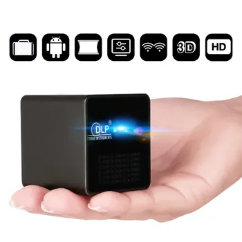 Mini Projektor je Džepni Mobilni Kino Podršku za Miracast Svirati Bežični dijeljenje Zaslona Multimedijalni Projektor Baterija 1080P