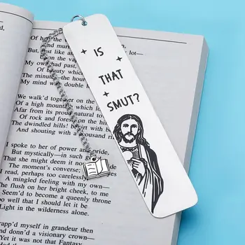 Zabavna metalna oznaka sa ovjesom-četkom, Humor Ljubitelj knjiga, Marker za voajerski za Isusom, Dar za čitanje oznaka