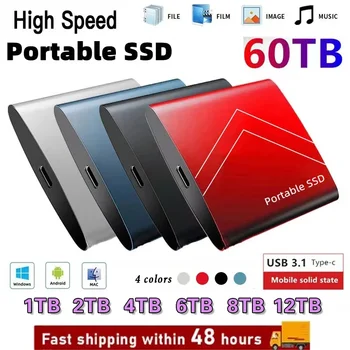 64 TB prijenosni SSD vanjski statički disk Vanjski tvrdi disk velikog kapaciteta 16 TB 8 TB M. 2 Prijenosni pohranu USB 3.1 hard diskove