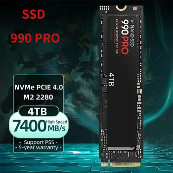 Statički disk 990 PRO SSD 4 TB, 2 TB 1 TB M. 2 2280 SSD PCIe4.0 NVMe Igra Interni Tvrdi disk 7450 MB/s. Za desktop laptop PS5