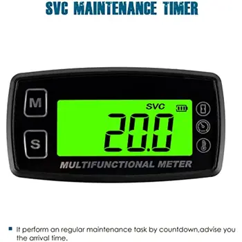 Termometar LCD Zaslon Satni Digitalni Mjerač Тахометры Mjerač Temperature za Motorne Brodove UTV ATV Viseći Traktor jet-ski