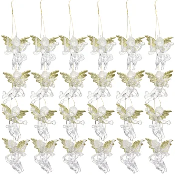 6 cm Božićne Viseće dekoracije Prozirne privjesci u obliku Anđela Šik dekori