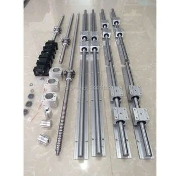 6 kompleta Linearne Vodilice SBR16 - 300/600/1000 mm + loptu vijak SFU1605 - 300/600/1000 mm + BK12 BF12 + Spojni dijelovi CNC