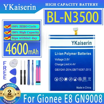 Baterija YKaiserin BL-N3500 BLN3500 4600mAh za mobilni telefon Gionee E8 GN9008 Batteria