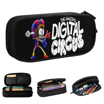 Strašan kutija za olovke Digital Circus s crtani anime-držač za olovke, torbica za djevojčice i dječaci, Veliki kapacitet, školski pribor, Poklon pakiranje za olovke