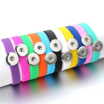 Topla rasprodaja, Novi Silikonska narukvica 12 živih boja, 18-mm narukvice-zatvarači za žene i muškarce, nakit s gumbima 