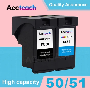 Aecteach PG50 CL51 za Canon PG 50 CL 51 Ink Cartridge Pixma iP2200 iP6210D iP6220D MP150 MP160 MP170 MP180 MP450 Pisač