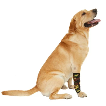 Zavoj Za nogu kod Pasa, Podesivi Prozračni Kompresije rukava za noge, koji sprečava облизывание, Zavoj za ozljede stražnje noge, uganuća ligamenata, Artritisa.