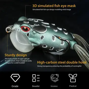 62 mm Modificirana бионическая mamac Thunder Frog-design, umjetna soft riblja mamac s velikim рыболовными kuke za morske pastrve na kamenju