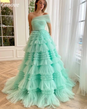 Službeni večernja haljina Cenove od пузырчатого šifon s jednim krakom, zeleni pojas, nove elegantne večernje haljine za žene 2023 godine.