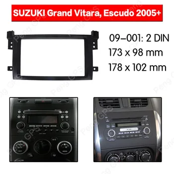 Uredjaj 2 din, stereo, montažna ploča za SUZUKI Grand Vitara Escudo 2005 + Stereo okvir, ploča, Prijelazna ploča DVD CD