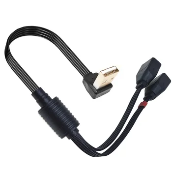 USB 2.0 - 1 muški 2 ženski dual USB hub za prijenos podataka, adapter za napajanje i distribuciju, USB kabel za punjenje, produžni kabel, 30 cm, 40 cm