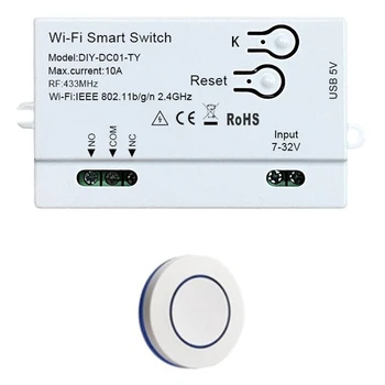 Prekidač Tuya Wifi DIY Timer + Daljinski Upravljač 1CH 7-32 U USB 5 2,4 G Wifi Smartlife Modul Kućne Automatizacije Za Alexa IFTT