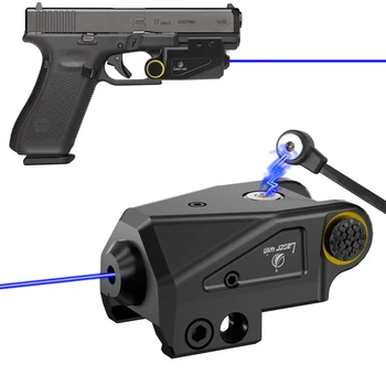 Plava laserski Ciljnik za pištolj Picatinny, taktički Laserski snop Puške, Laser sa Стробоскопом, laser za oružje sa trakom подзарядкой