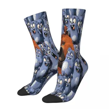 Sretan Лемминги Табоди I Гриззи Čarape s Likovima iz Anime Crtića Muške, Ženske Jesen Čarape S po cijeloj površini