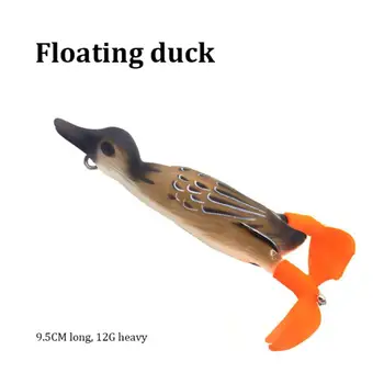 Mekani silikonski mamac za lov smuđa Topwater Ducking 9 cm 11,5 g, Wobblers Bass Frog s dvostrukim propelerom, Peraja-Patka, Mamac od umjetne gume