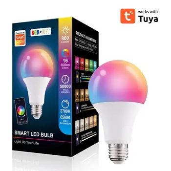 Tuya Smart Led Žarulja 10 W B22 E27 Tuya Control RGB + CCT Boja Led Žarulja Radi Alexa Home Smart Life