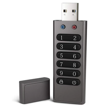 Zaštićeni USB pogon 64gb kodiran USB izbrisivi memorijski pogon s hardverom lozinke, memorijska kartica s tipkovnicom, flash disk