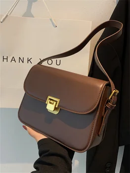 Ženske torbe preko ramena u retro stilu, novo 2023, luksuzna modna torba preko ramena, dizajnersku torbu s dvije trake, kvalitetna mini-bag-portfolio