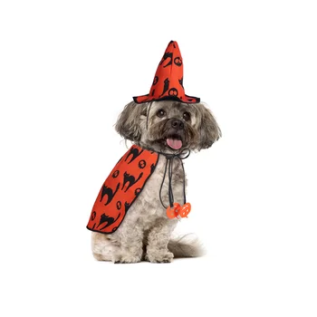 POPETPOP 2 komada. Komplet odijela za kućne ljubimce na Halloween, kabanicu i šešir za kućne ljubimce, smiješno odijelo psi i mačke za косплея na Halloween, cosplay-college (veličina