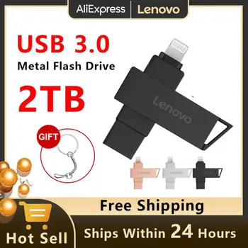 Lenovo Usb Flash diskovi 2 TB 1 TB Usb 3.0 Flash drive Lightning PTG Pendrive 2 In1 Usb Ključ od 128 GB Za PC / Auto / TV / ps4 /ps5 / iphone