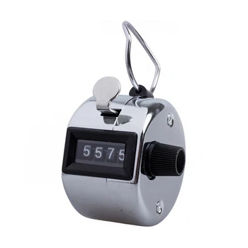 4-znamenkasti broj Mini-counter od nehrđajućeg čelika Digitalni Kromiran ručni kliker Golf od 0000 do 9999