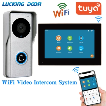 Bežični sustav видеодомофона Wifi 1080P Vizualni interfon, Kamera vrata zvona Program Tuya Kit видеодомофона za kuće, Vile, Apartmani