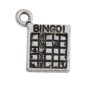 Modni 20шт Privjesci za Bingo od legure, Starinski privjesak, privjesci za Bingo 15*17 mm AAC1059
