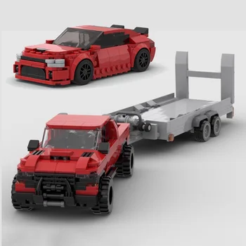 Prvaci brzine MOC Muscle Car Dodge Ram 1500 TRX s prikolicom Tehnički kamion Dodge Challenger gradivni blokovi dječje igračke