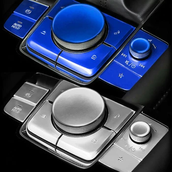 Ukrasne obloge poklopca multimedijske tipke 10x auto konzole od aluminijske legure za Mazda 3 CX30 2019-2021 za letvice klima uređaja