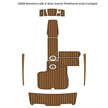 2008 Плавательная platforma Mastercraft X Star za kokpita, a podnice od pjenastog EVA tikovine