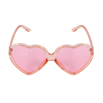 2X Vintage Naočale 90-Ih Godina, Modni Velike Ženske Sunčane Naočale U Obliku Srca Za Djevojčice, Retro Sunčane Naočale U obliku Srca, Slatka Naočale Za Ljubav (Pink)