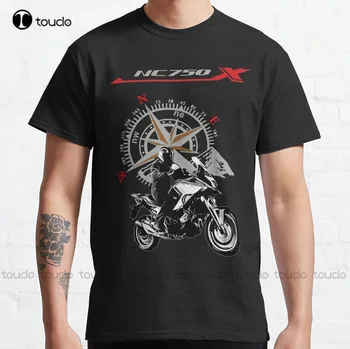 Hon Nc750X Motocikli Big Trail Moto Moto Nc 750X Klasična majica Siva Košulja Stvorite Svoj dizajn Majice s digitalni tisak