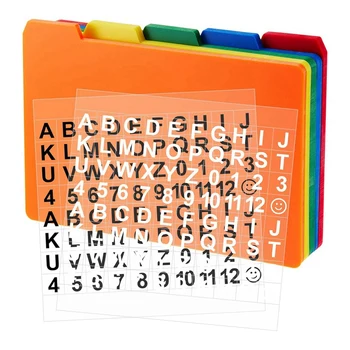 50 KOM. Skup kartica sa pismom, pregrade kartice sa pismom, skup samoljepive naljepnice s brojevima (različite boje, 3 X 5 cm)